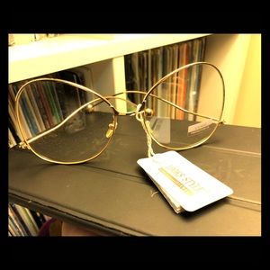 NWT Gold 70s 80s throwback retro glasses / frames